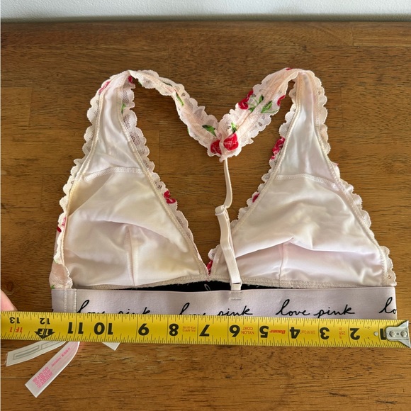 VS Pink Cherry Lace Bralette - Picture 4 of 5